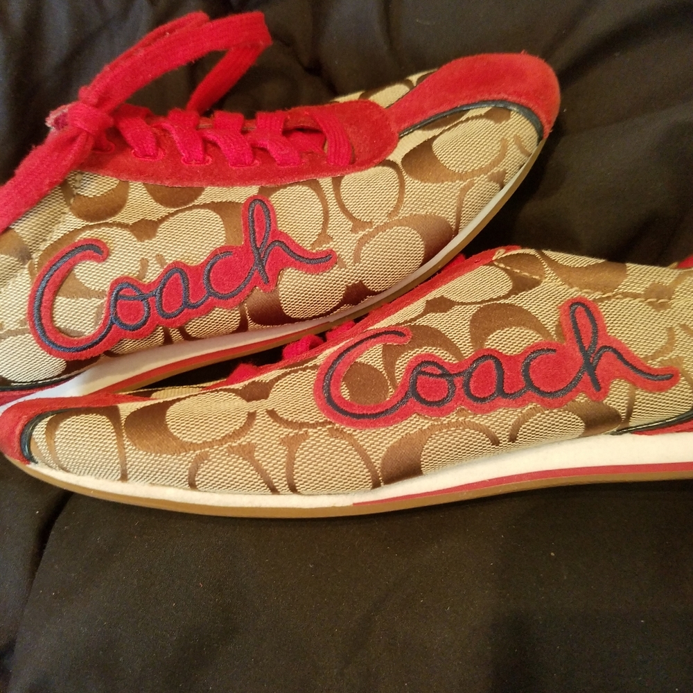 Authentic Coach Red Shoes, Like New - Picture 4 of 4